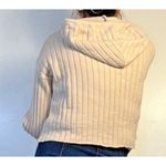 Pink Lily Chic Everlasting Memory Soft Ribbed Cozy Boho Cream Hoodie Sweater Sm Photo 3