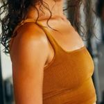 Free People Movement Tan Happiness Runs Square Neck Crop Photo 0