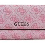 Guess  Pink Monogram Tri-Fold Wallet with Zip Pocket and Card Slots NWOT Photo 0