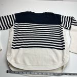 Sundays  Alder Side‎ Button Navy Blue White Striped Sweater *SEE MEASUREMENTS Photo 8