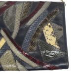Vintage 70’s: Varon 𐮛 Snakeskin Patchwork Convertible Clutch Bag 𐮛 Midnight Photo 9