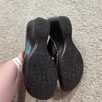 Born concept BORN Brown Leather Wedge Heel Sandals Women's Size 7 Adjustable Thong Style Photo 6