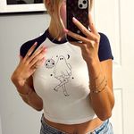 Divided Cowgirl Disco Ghost Baby Tee Photo 0