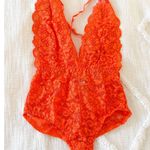 We are HAH | NWT Comin' in HAHt Lace Bodysuit Burnt Orange | Sz XS Photo 1