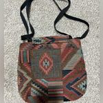 Bohemian Red and Brown Zigzag Shoulder Bag Photo 1