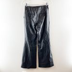 Maeve Anthropologie High Rise Naomi Faux Leather Flare Pants Black 4 Photo 3