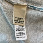 LL Bean Supima Cotton Floral Cardigan Sweater Women's Size M Light Blue Gray Size M Photo 3