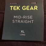 Tek Gear Womens Soft Fleece Lined Athlesure Pants Size XL Long Black Pockets Photo 2