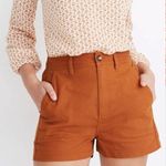 Madewell  Women’s Camp Shorts 2.5” Cotton High Rise in Burnt Sienna Size M Photo 0