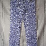 White House | Black Market  Slim Ankle Blue and White Patterned Women's Jeans Photo 1