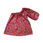 Show Me Your Mumu Tropical Shoulder Mini Dress Pink Green Print Vacation Party S Photo 1