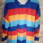 LuLaRoe Women's  Striped Top XL Hannah Crew Neck Photo 0