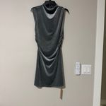 Reformation Alden Knit Dress Silver Velvet NWT Size L Photo 2
