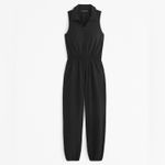Abercrombie & Fitch  Traveler Zip-Up Jumpsuit Dark Navy Blue M Petite Photo 4