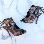 Aquazzura women’s Sexy Thing 105 metallic camouflage suede cutout sandal IT 35 5 Photo 12