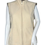 Telluride Vest Womens Large Cream Full‎ Zip Quilted Neutral Cabincore Gorpcore Gray Photo 0