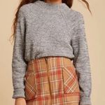 Free People  Mock Neck Knit Pullover Sweater Gray Size Small Photo 8