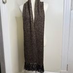 Promod Knit Scarf w/ Fringe Brown Tan 80” Photo 1
