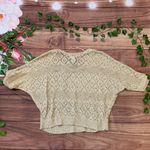 SO 3/$22🌞  Crochet Knit Short Sleeve Sweater Photo 2