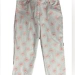 Tori Richard Honolulu High Rise Floral Pink Embroider Scallop Hem Capris Size 12 Photo 3