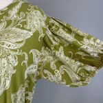 Anthropologie Daily Practice Womens Dress S Small Green White Paisley Pockets Photo 2