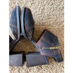 Lucky Brand  Dark Brown Multi Plaid Closed Toe Block Heel Shoes Academia Womens 6 Photo 4