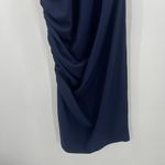 Eloquii  Dress Size 20 Navy NWT Midi Stretch Sleeveless Ruched Bodycon Plus Curvy Photo 9