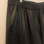 Karl Lagerfeld Paris Womens Faux Leather Pull On Sweatpants Jogger Pants Photo 4