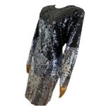 Olegcassini Size6 80s Intricate Beaded MIDI Gala Evening Cocktail Dress Y2K Black Size 6 Photo 1