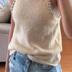 Embellished Halter Neck Sweater Tan Size M Photo 1