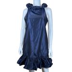 Samantha Treacy Navy Blue Taffeta Cocktail Dress Size 6 Photo 8