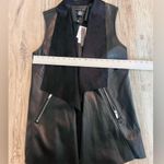 Joan Vass  new york faux leather black Casual vest size Medium retail $78 NWT Photo 5