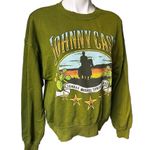 Daydreamer  Johnny Cash Sunday Morning Oversized Crew in Olive Green, Sz S Photo 5