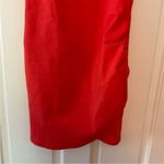 superdown  Skye Mini Dress Red Orange Ruched Sleeveless Plunge Neck S Revolve Photo 7