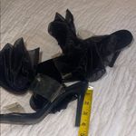 Azalea Wang Black Mules with Rhinestone Bow Size 7.5 Photo 4