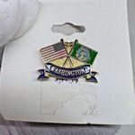 Washington & American Flag Collector's Ed. Lapel Hat Pin LW Bristol Classics Vtg Photo 0