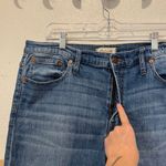 Madewell High Rise Slim Cropped Raw Hem The Boyjean Dark Wash Jeans 32 Photo 5