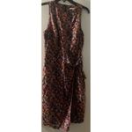 Antonio Melani Designer  Size 6 Sheath Dress Peplum Black Orange Purple‎ Floral Photo 2