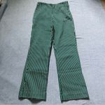 H&M 🛎️ 5/$20  Cropped Green White Stripe Trouser Pant Size 2 Photo 1