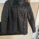 Marc New York  Quilted Black Puffer Coat with Faux Fur Hood Photo 1