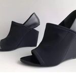 Alexander Wang Black Alla Stretch Leather Neoprene Wedge Pumps. Size 39.5 Photo 2