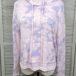 Alternative Apparel  Tie Dye Cropped Long Sleeve Hoodie Pink/Purple-Medium Photo 0