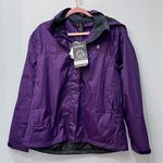 NWT Little Donkey Andy Waterproof Jacket Lightweight Windbreaker Purple Large. Photo 0