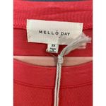 MELLODAY  Red 3/4 Sleeve Tie Blouse Photo 5