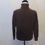 Pria brown ribbed cotton knit turtleneck sweater Size XL Photo 4