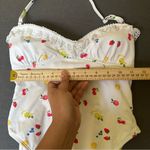 Coquette Cottage core Fruit One piece Swimsuit White Photo 2