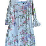 R & K Multicolor Floral Net‎ Dress Spring Summer Bridal Shower Dress Size 16 Photo 0