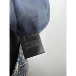 Lafayette 148 Floral Satin Skirt Size 6 Draped Front Blue Gray Silk Blend Photo 3