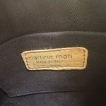 Martina Mori Tan Genuine Leather Floral Embellishment Wristlet Girly Feminine Photo 4