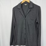 Soma  Long-Sleeve Notch Collar Pajama Top Charcoal Gray Size M Photo 5